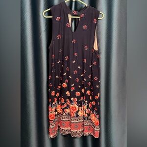 No Boundaries Navy and Pink Floral Dress